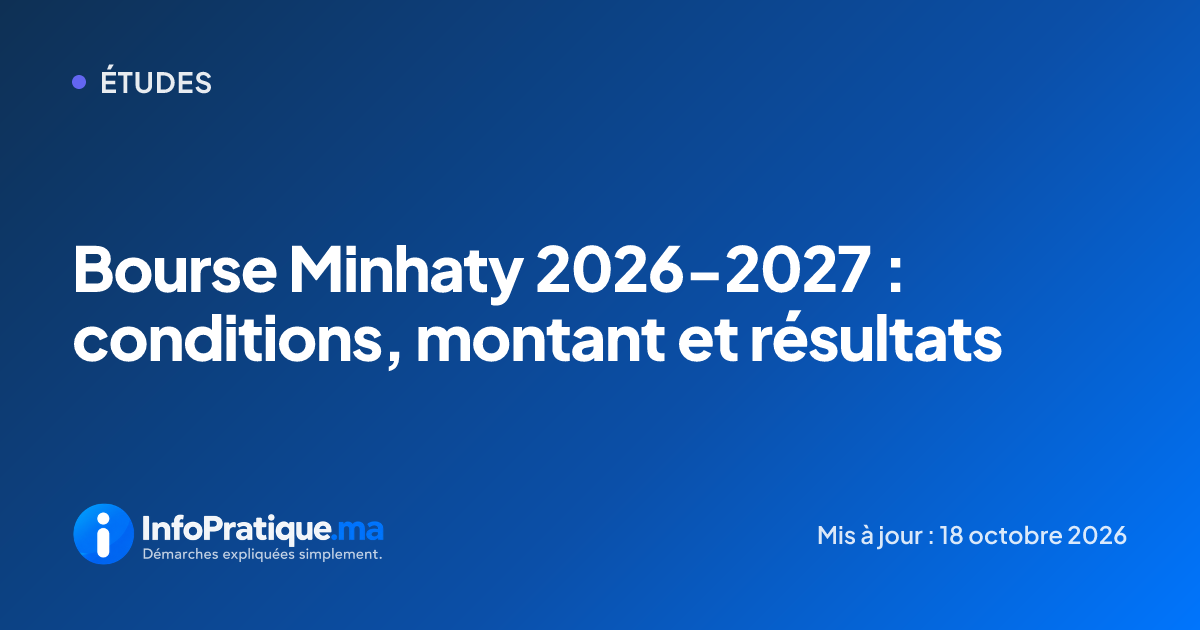 Bourse Minhaty 2026-2027 : conditions, montant et résultats ...