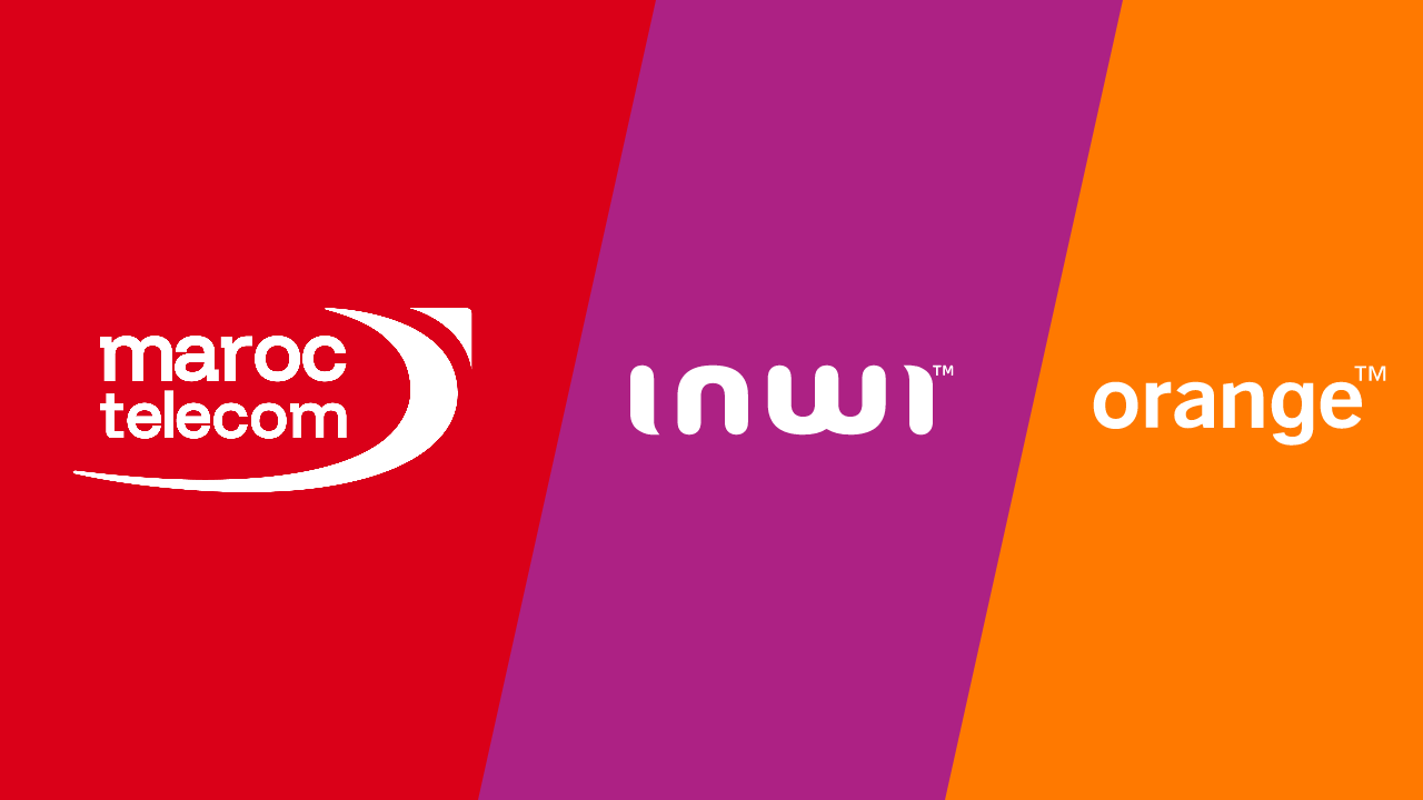 Logos de Maroc Telecom, inwi et Orange
